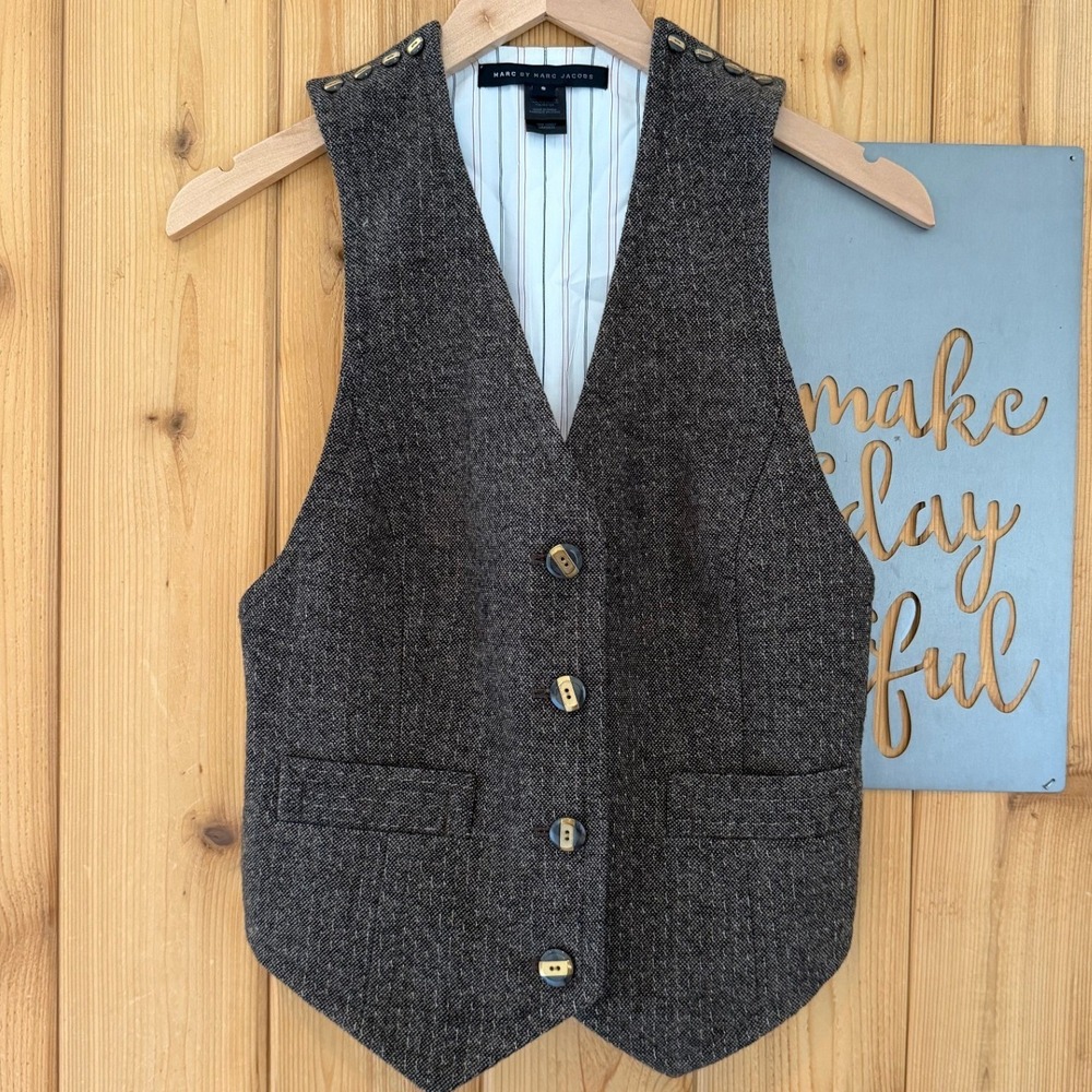 Marc By Marc Jacobs Y2K Wool Vest Size Small